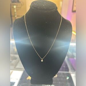 10kt Rose Gold Necklace & Diamond Pendant